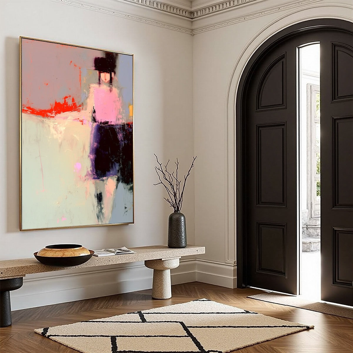 URBAN MUSE: Abstract Figurative Portrait Oil Painting