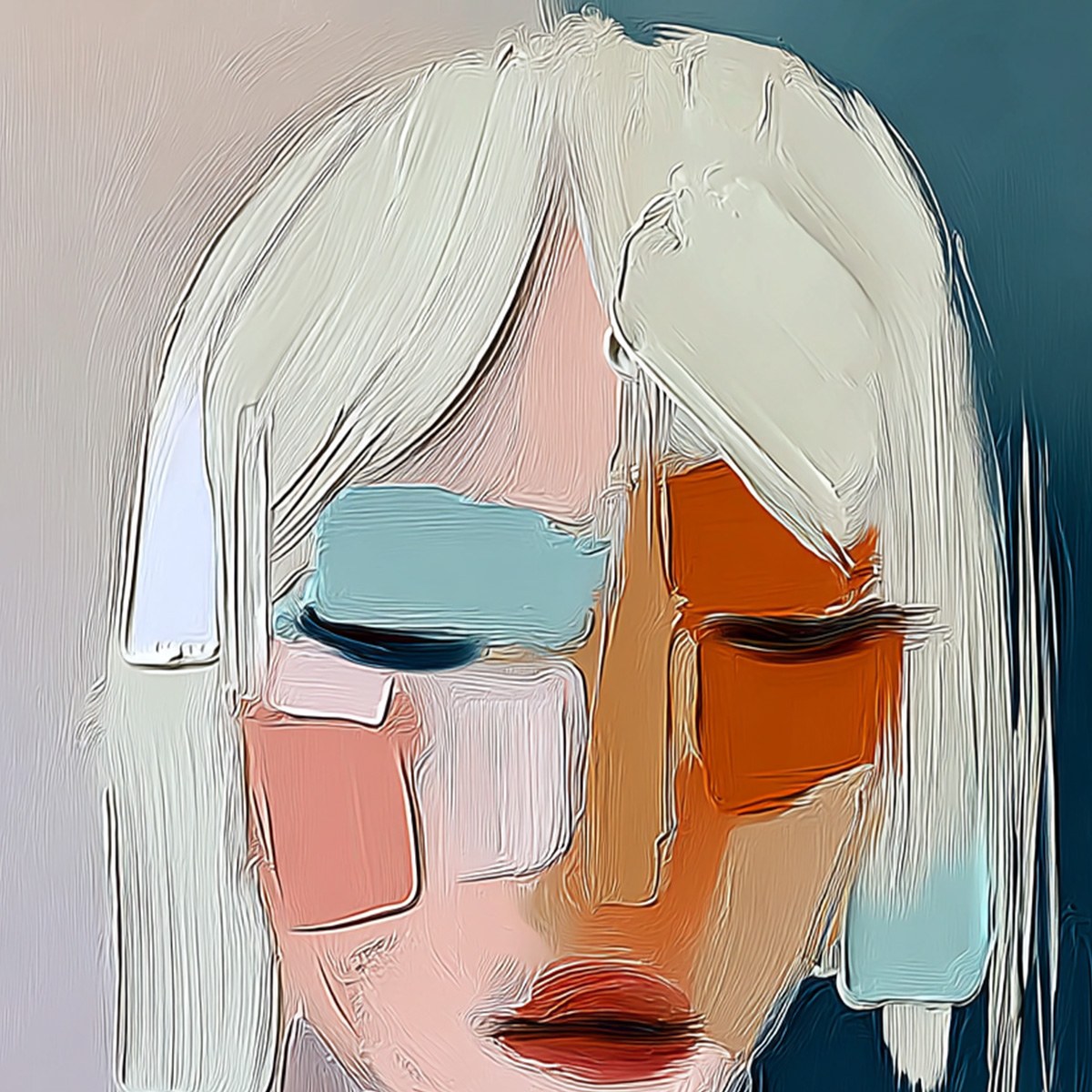 URBAN MUSE: Modern Abstract Figurative Portrait Painting