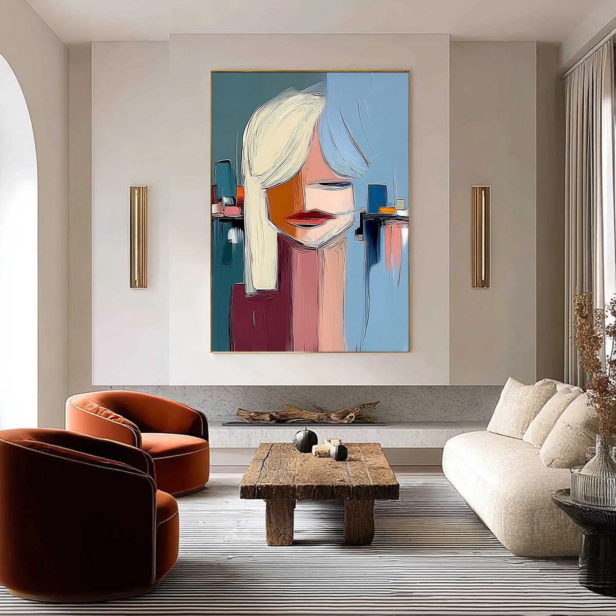 URBAN MUSE: Modern Abstract Portrait Wall Art