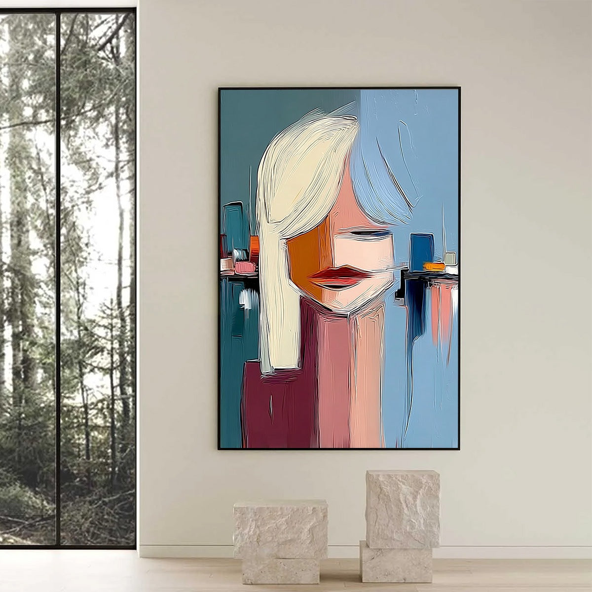 URBAN MUSE: Modern Abstract Portrait Wall Art