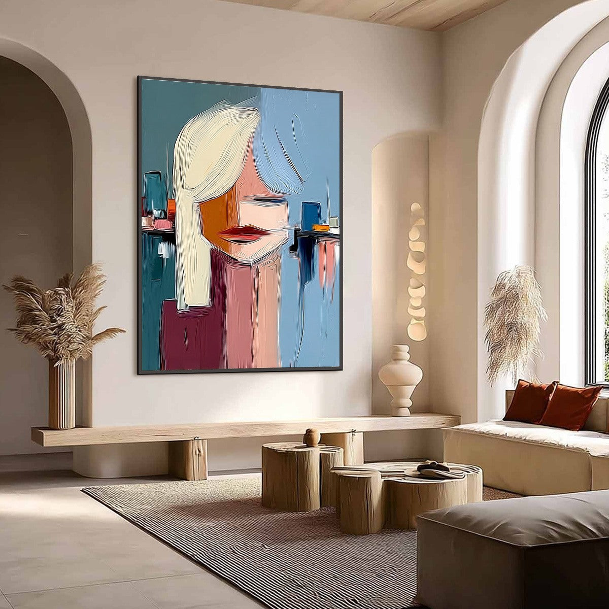 URBAN MUSE: Modern Abstract Portrait Wall Art