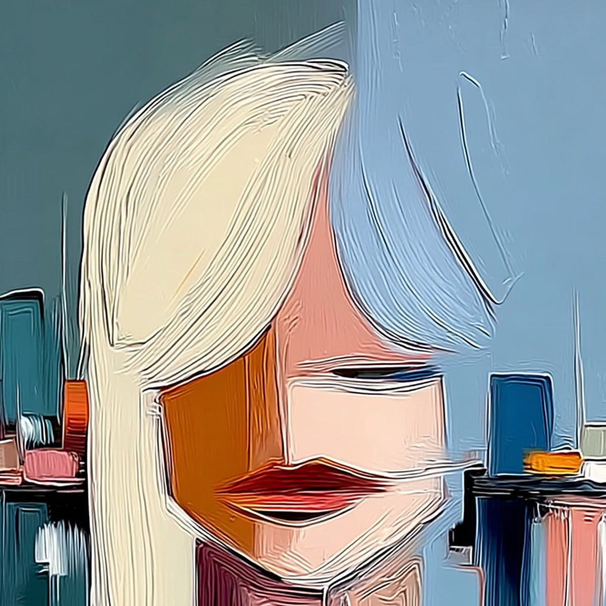 URBAN MUSE: Modern Abstract Portrait Wall Art