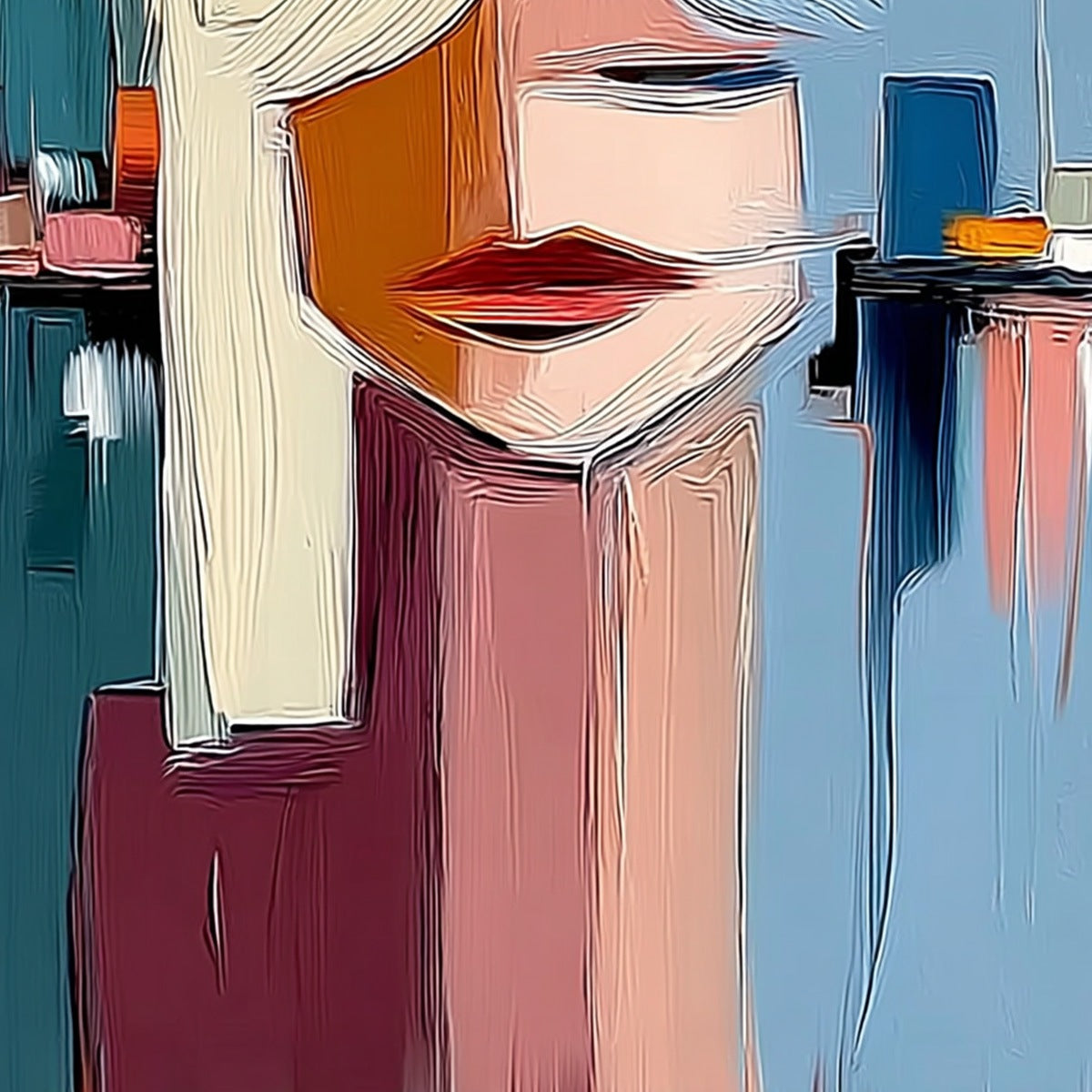 URBAN MUSE: Modern Abstract Portrait Wall Art