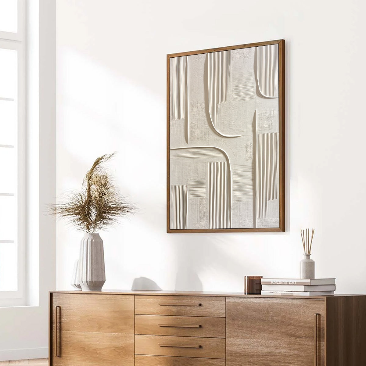 URBAN PATHWAYS: Textured Minimalist Wabi Sabi Abstract Wall Art