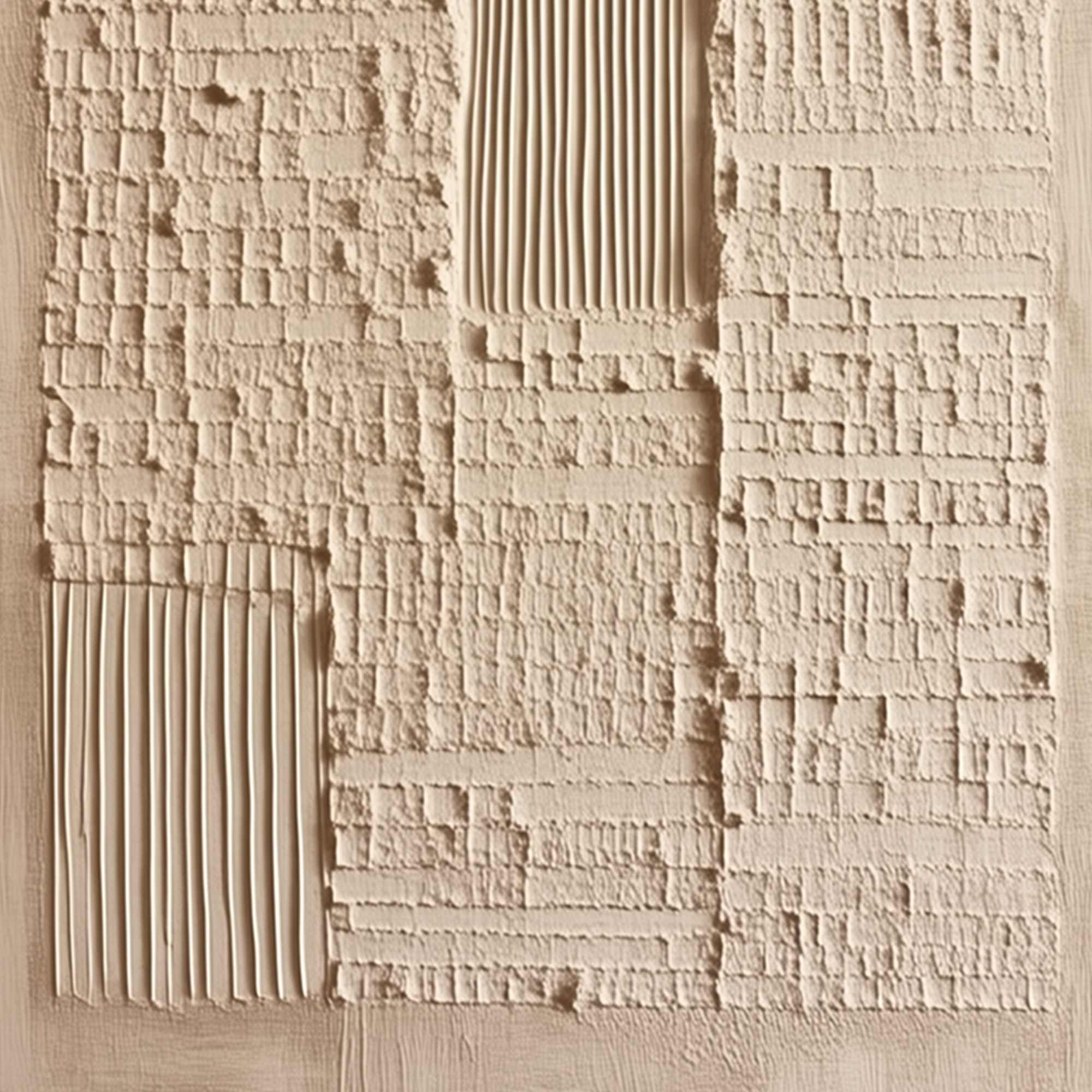 URBAN RELIC: Textured Minimalist Abstract Painting in Neutral Beige Tones