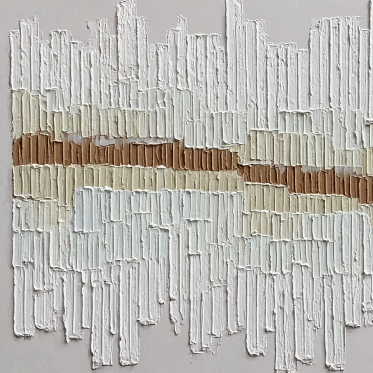 URBAN RHYTHM: Large Horizontal Textured Minimalist Abstract Painting