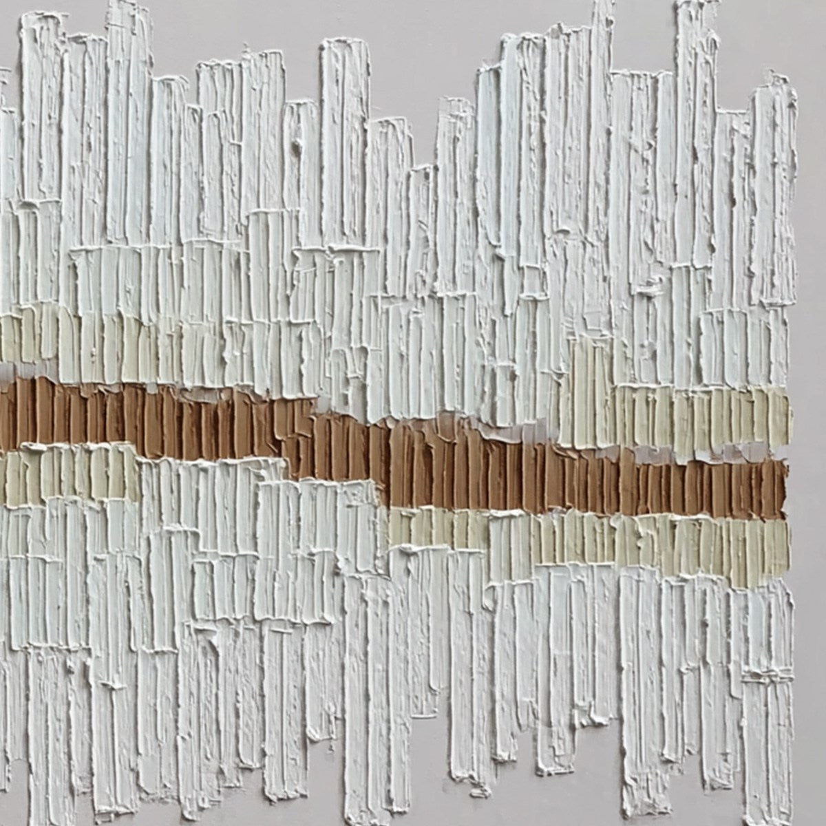 URBAN RHYTHM: Large Horizontal Textured Minimalist Abstract Painting