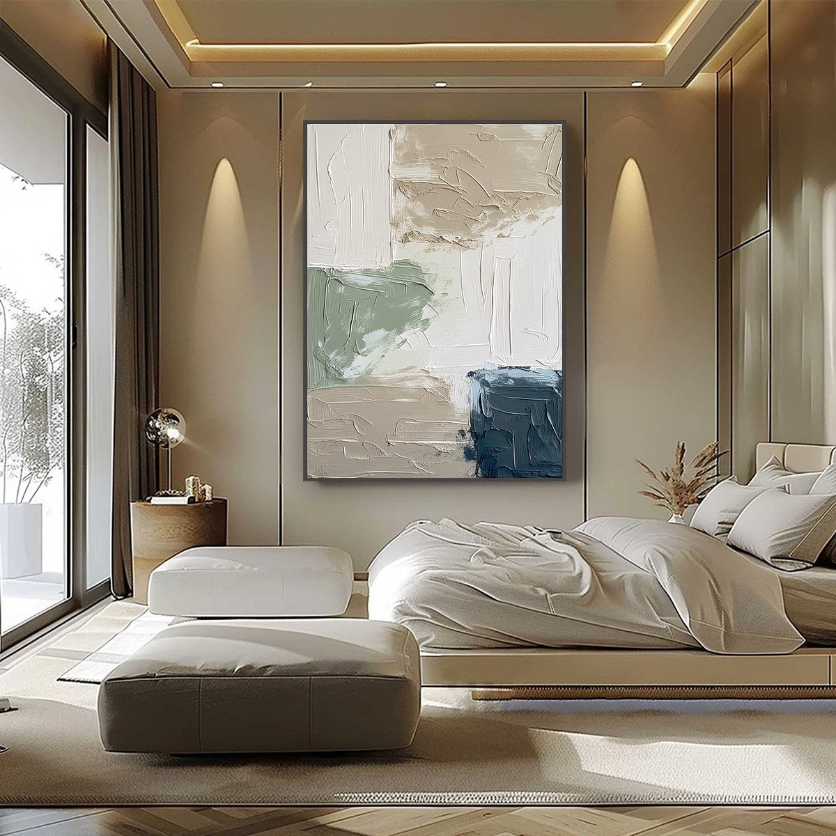 URBAN SANCTUARY: Textured Minimalist Abstract Painting