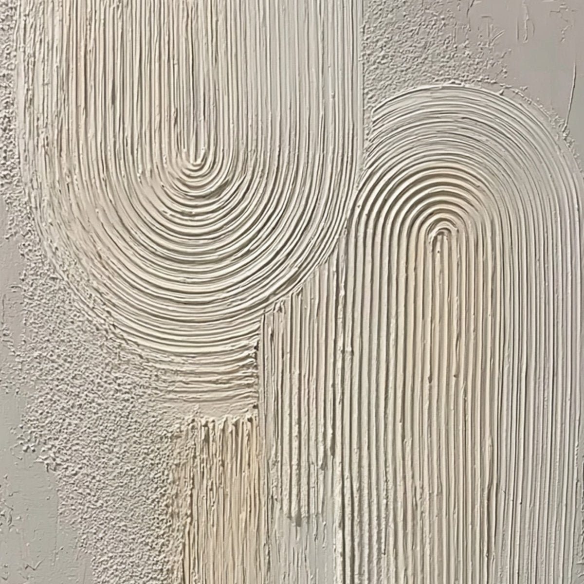 URBAN SANCTUARY: Textured Minimalist Arch Abstract Painting