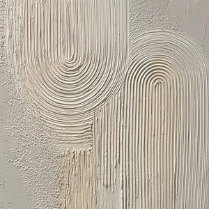 URBAN SANCTUARY: Textured Minimalist Arch Abstract Painting