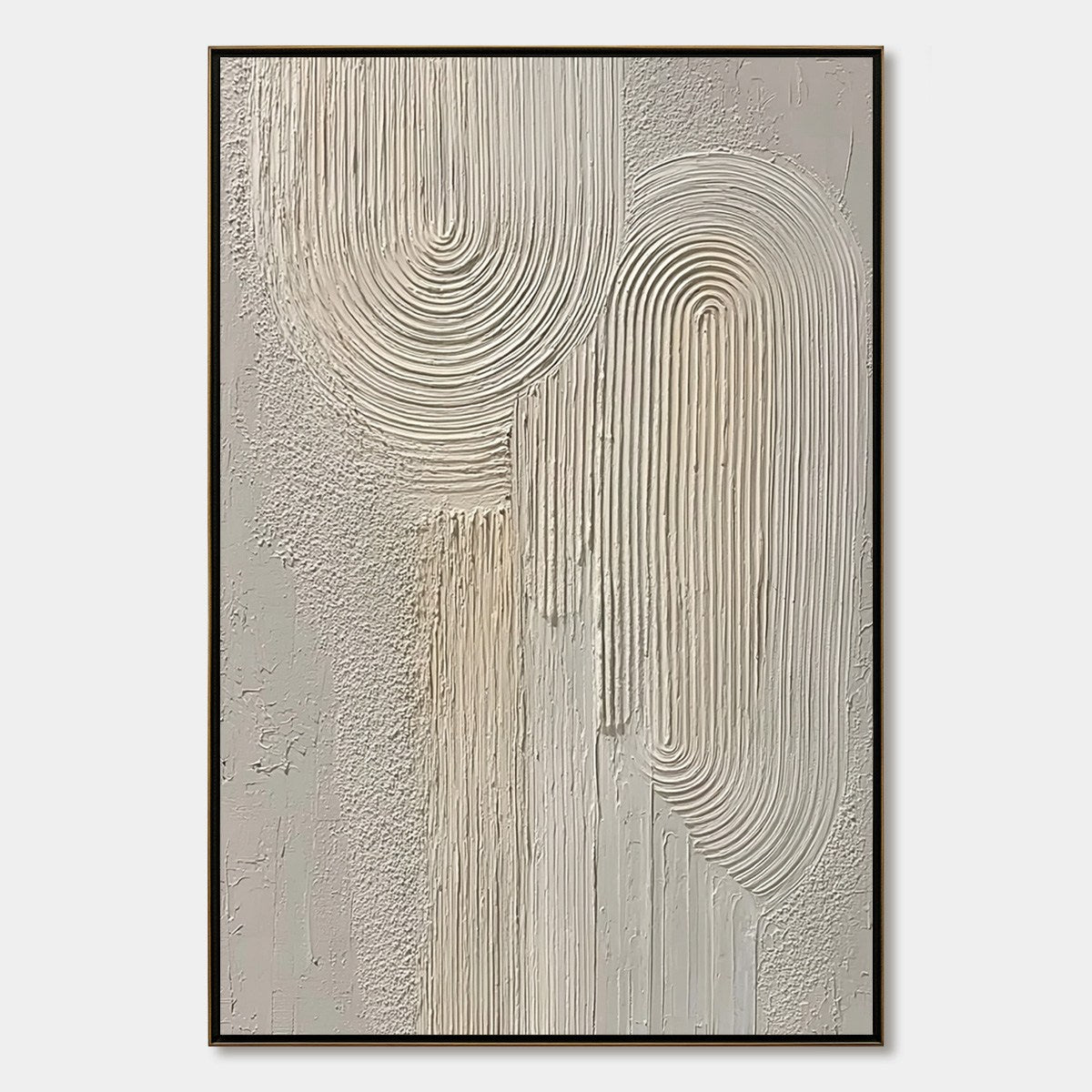 URBAN SANCTUARY: Textured Minimalist Arch Abstract Painting