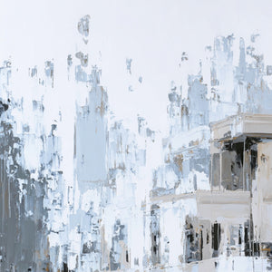 URBAN ECHO: Abstract Minimalist Cityscape Painting