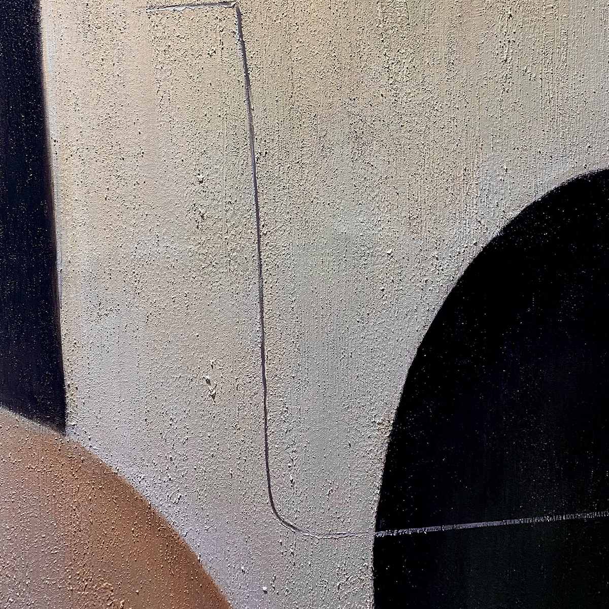 URBAN FORMS: Textured Minimalist Abstract Oil Painting