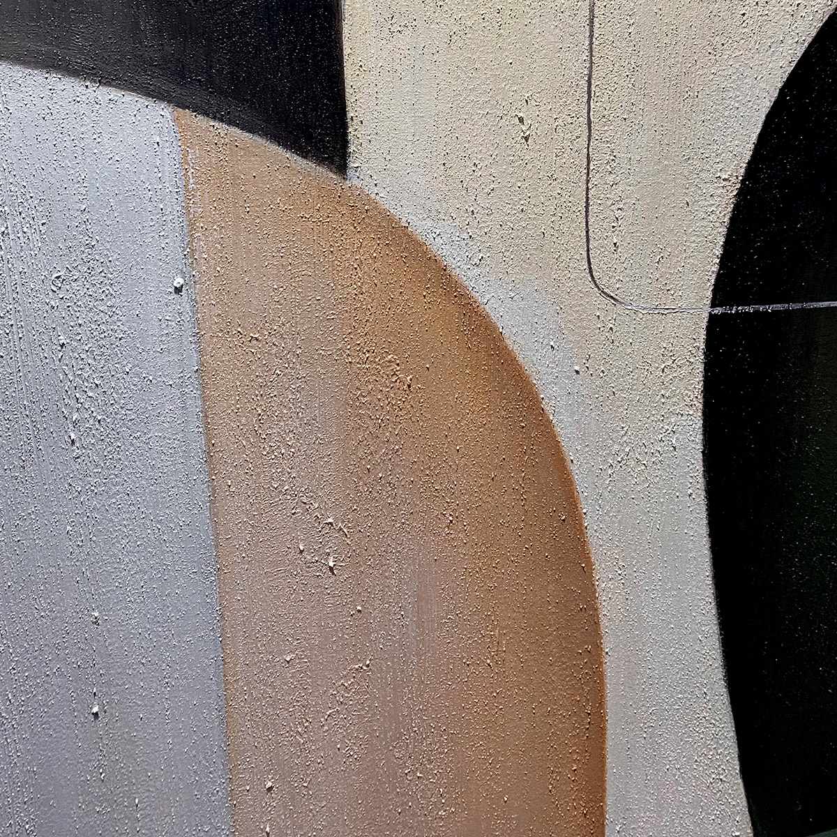 URBAN FORMS: Textured Minimalist Abstract Oil Painting