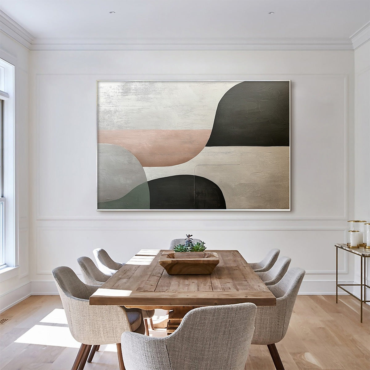 URBAN FORMS: Textured Minimalist Abstract Oil Painting