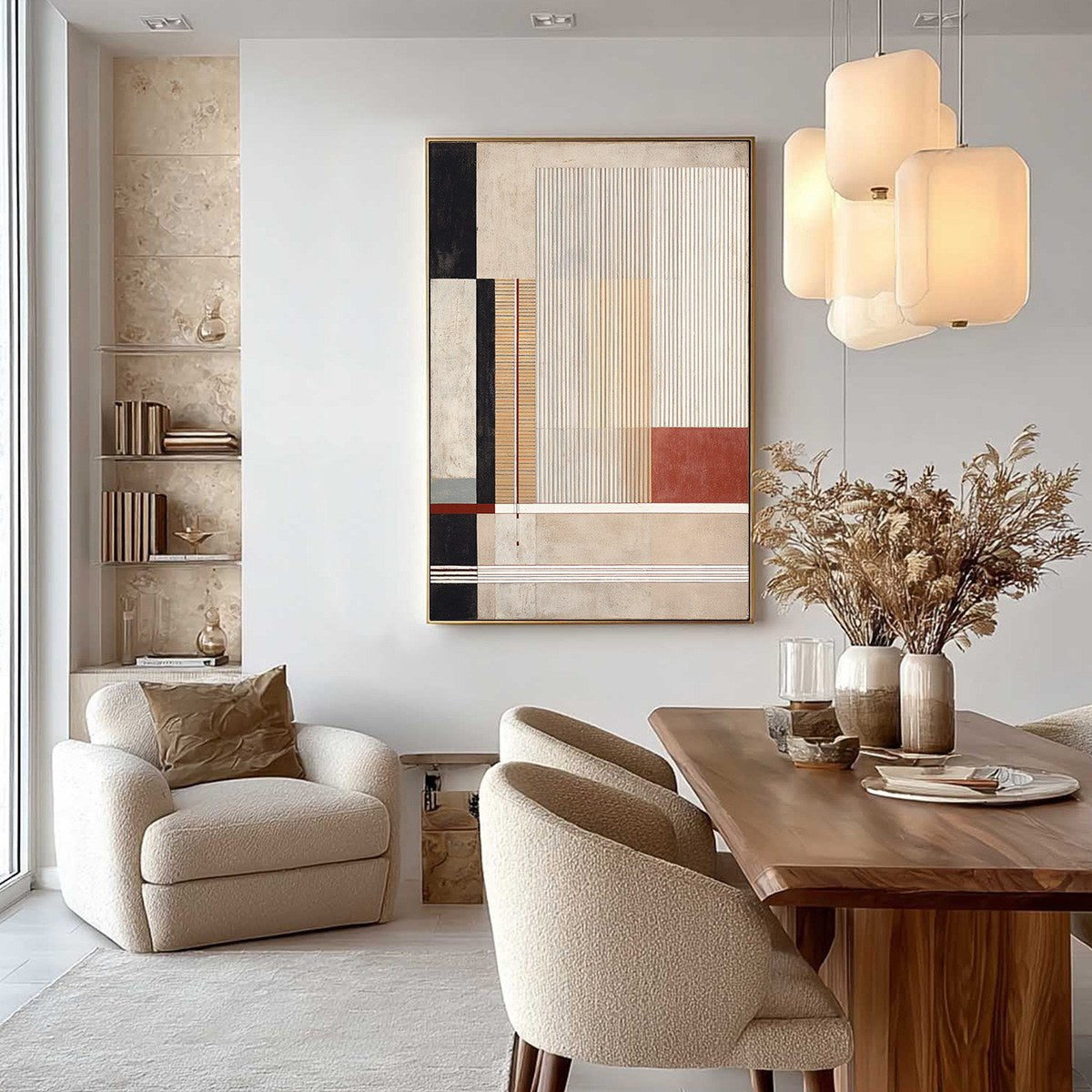 URBAN GRID: Modern Geometric Abstract Architectural Painting