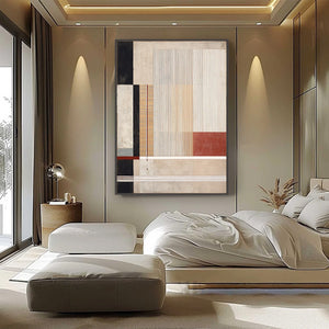 URBAN GRID: Modern Geometric Abstract Architectural Painting