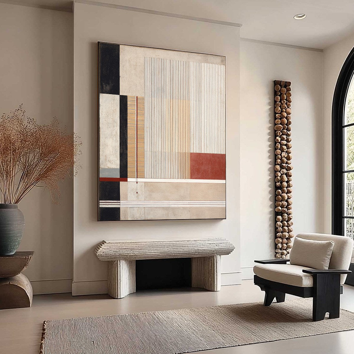 URBAN GRID: Modern Geometric Abstract Architectural Painting