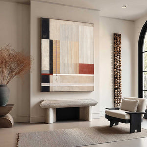 URBAN GRID: Modern Geometric Abstract Architectural Painting