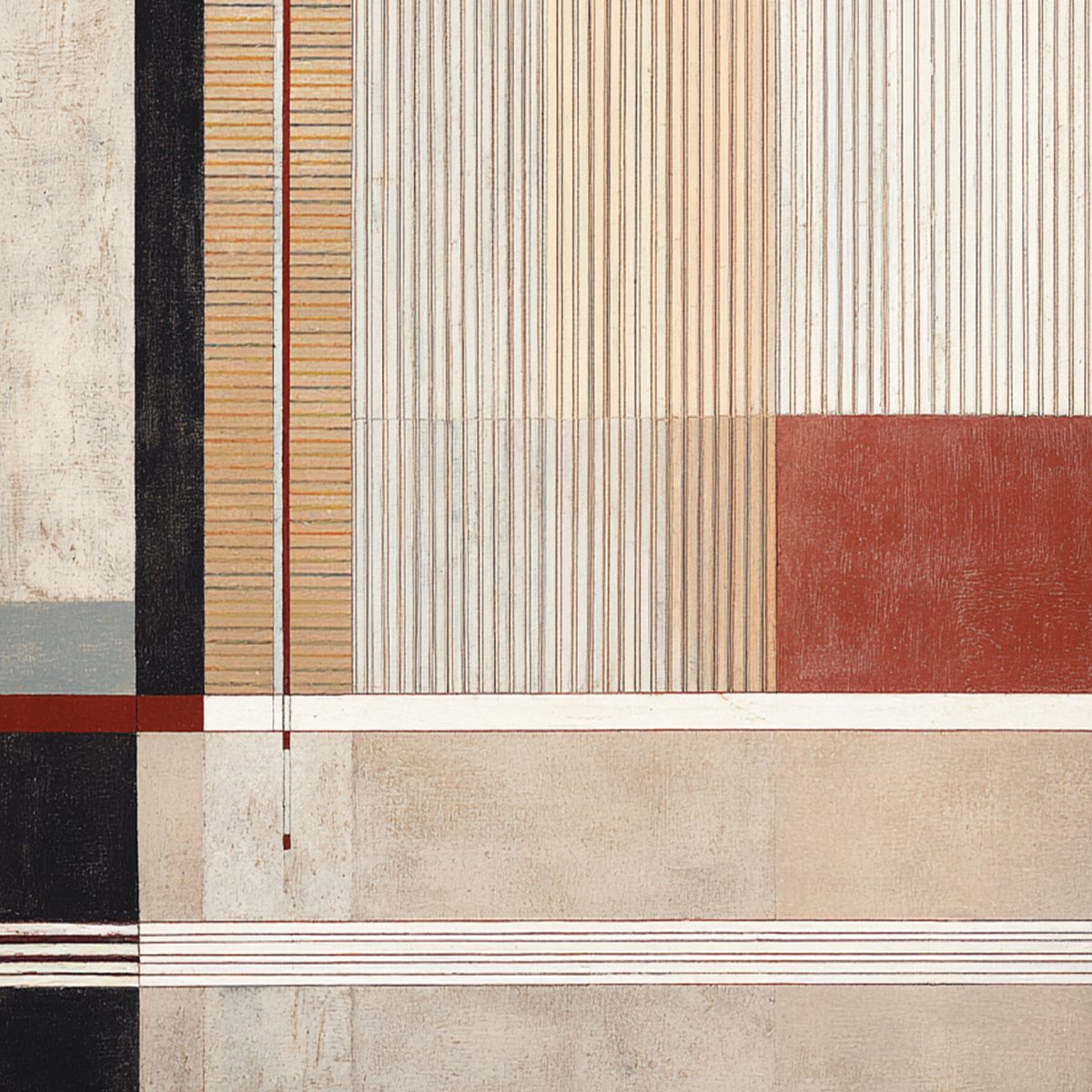 URBAN GRID: Modern Geometric Abstract Architectural Painting