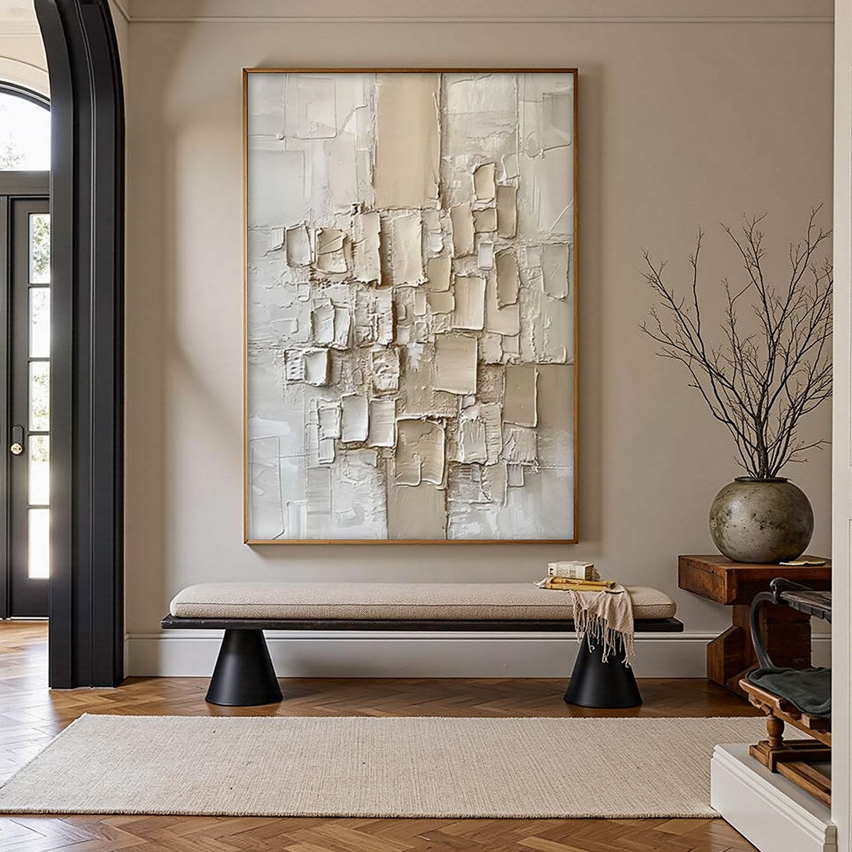 URBAN MOSAIC: Textured Minimalist Abstract Painting