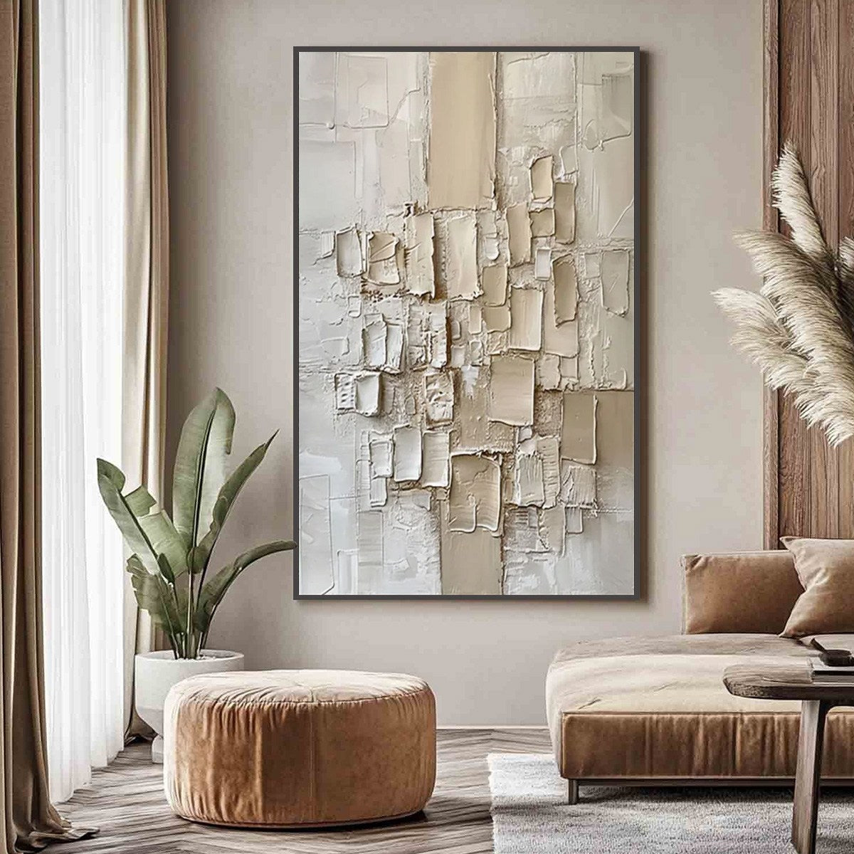 URBAN MOSAIC: Textured Minimalist Abstract Painting