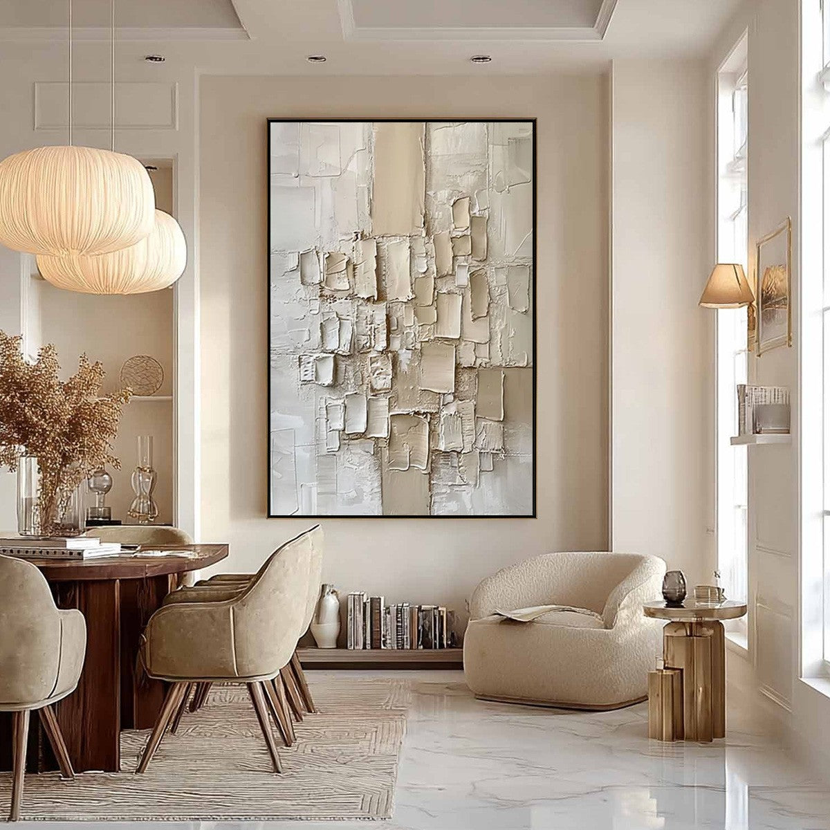 URBAN MOSAIC: Textured Minimalist Abstract Painting