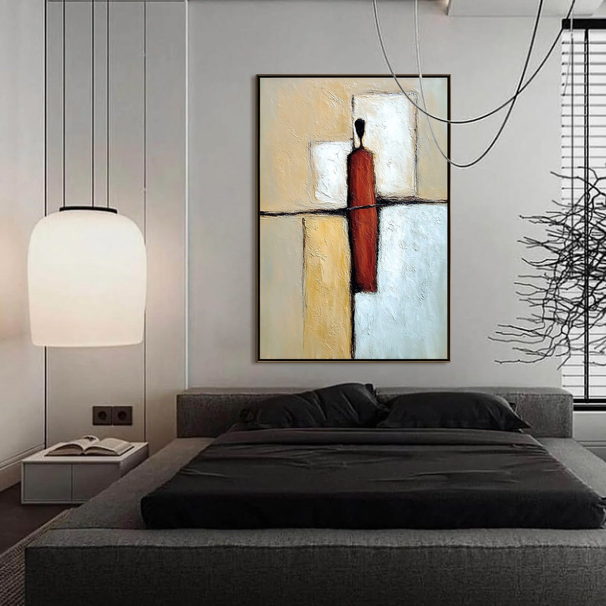 VANGUARD: Textured Abstract Figurative Painting for Modern Decor