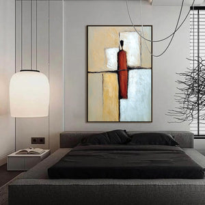 VANGUARD: Textured Abstract Figurative Painting for Modern Decor