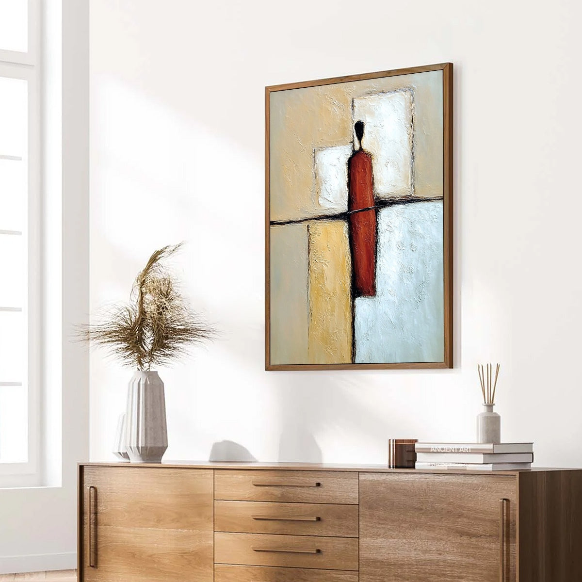 VANGUARD: Textured Abstract Figurative Painting for Modern Decor