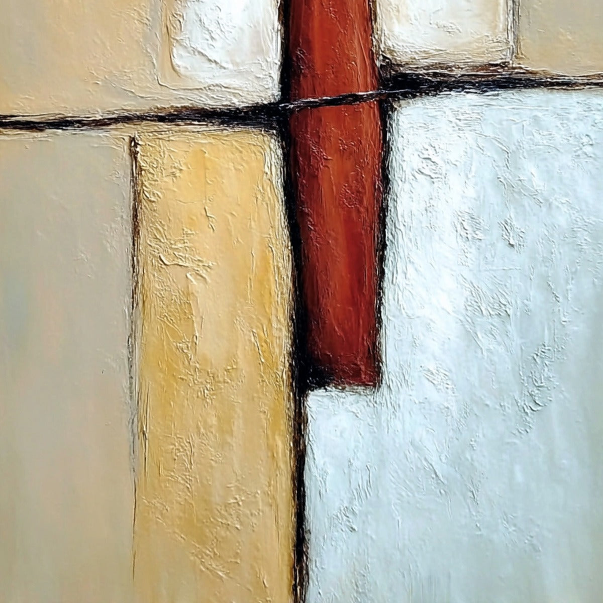 VANGUARD: Textured Abstract Figurative Painting for Modern Decor