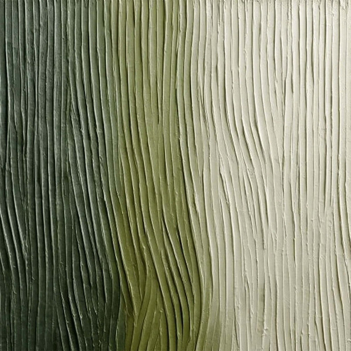 VERDANT GROOVE: Textured Wabi Sabi Abstract Landscape Painting