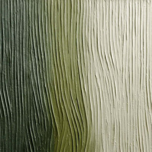 VERDANT GROOVE: Textured Wabi Sabi Abstract Landscape Painting