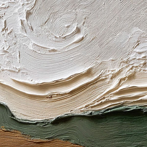 VERDANT RIDGE: Textured Wabi Sabi Abstract Landscape Painting