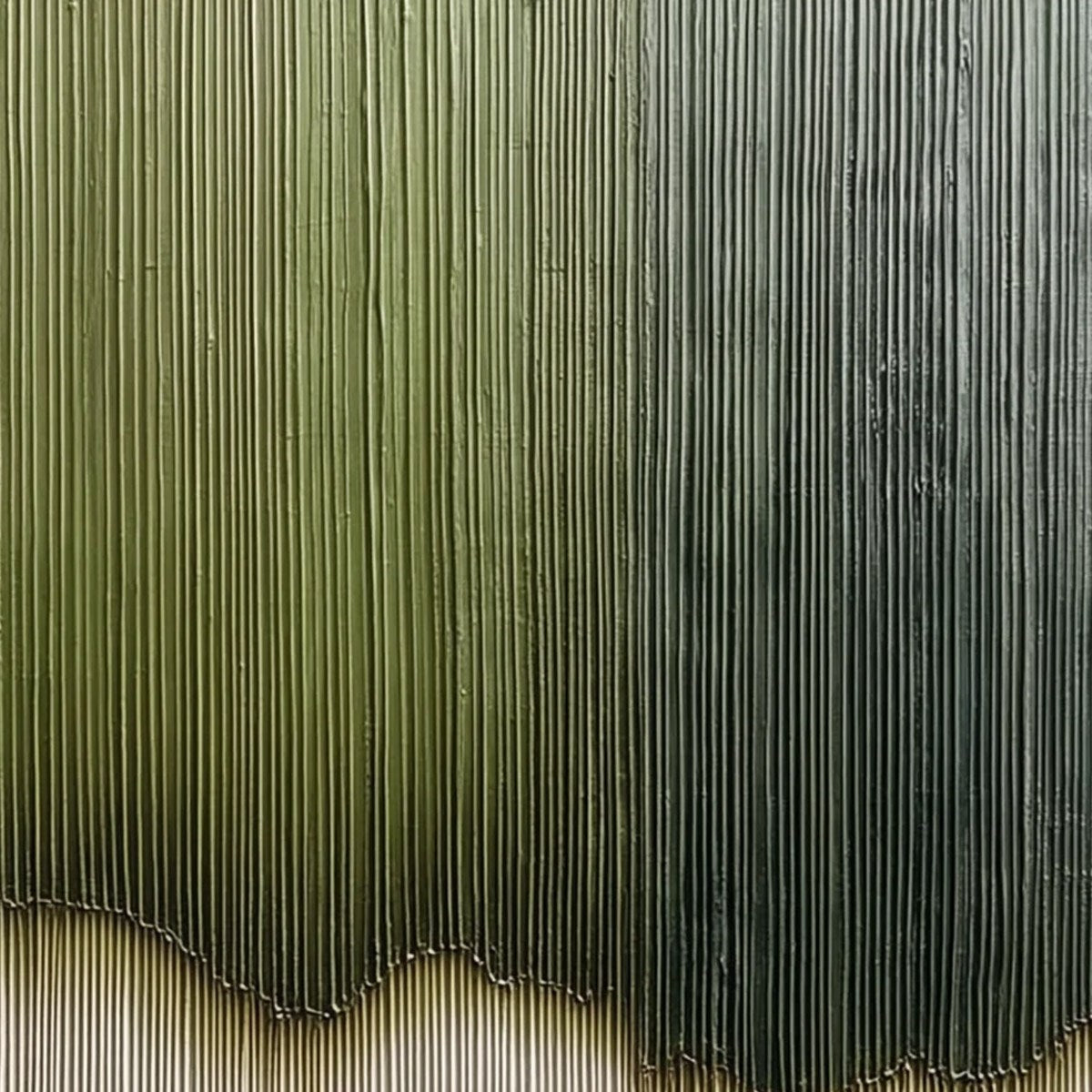 VERDANT STRATA: Textured Wabi Sabi Abstract Earth Painting