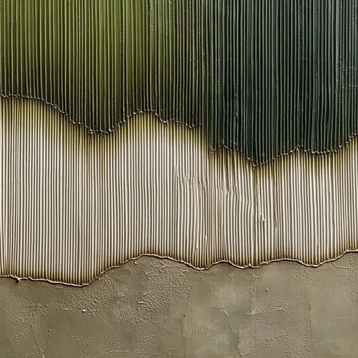 VERDANT STRATA: Textured Wabi Sabi Abstract Earth Painting