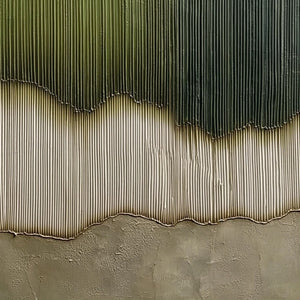 VERDANT STRATA: Textured Wabi Sabi Abstract Earth Painting