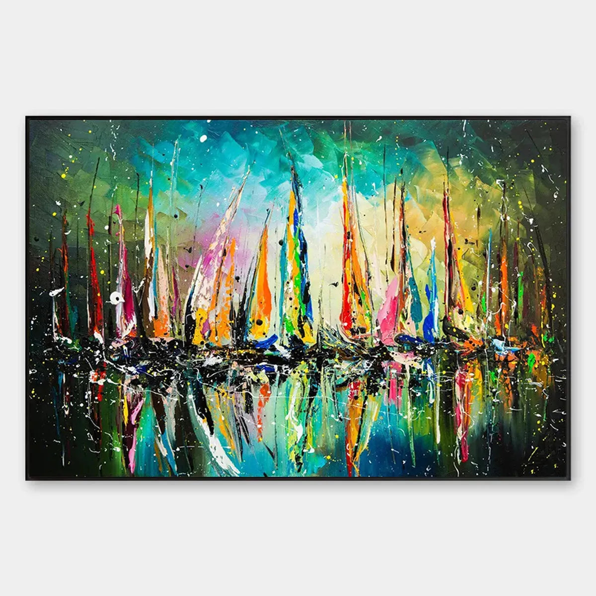 Panoramic Sailboat Painting