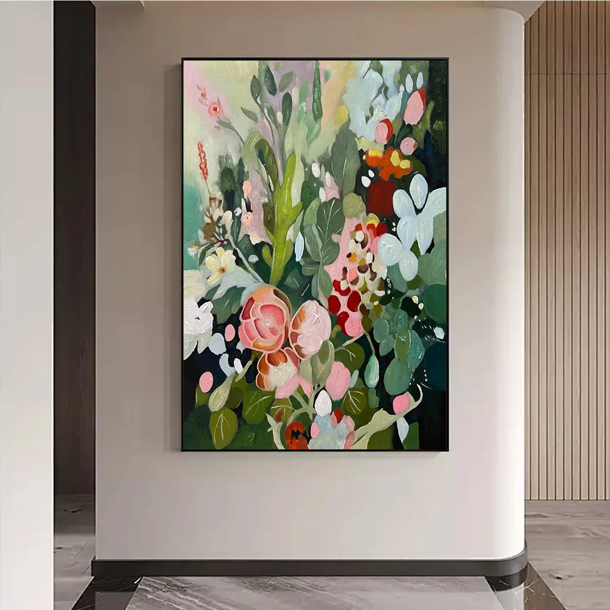 SECRET GARDEN: Vertical Floral Painting in Vibrant Colors