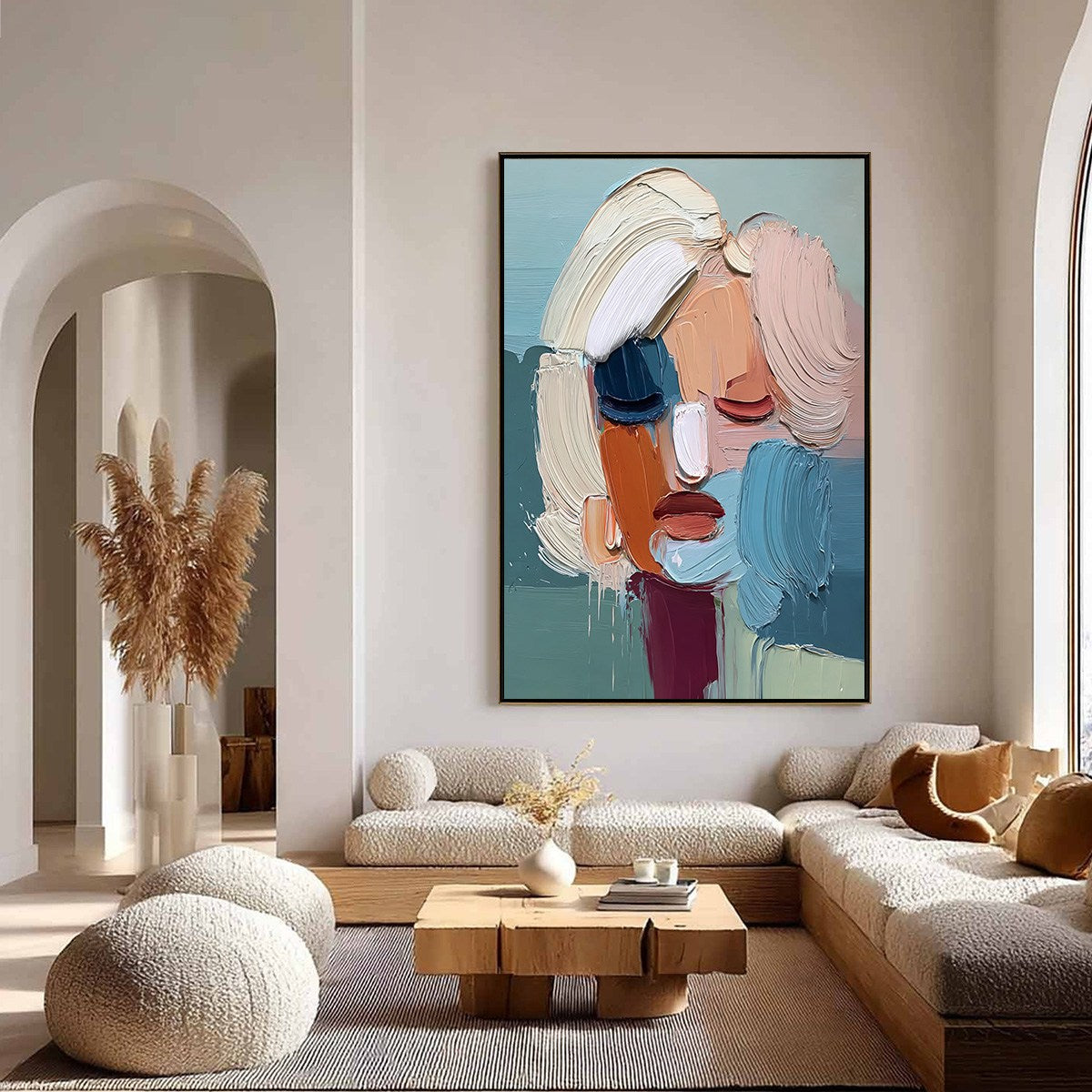 Visage Abstract Portrait | Thick Texture Impasto Oil Painting