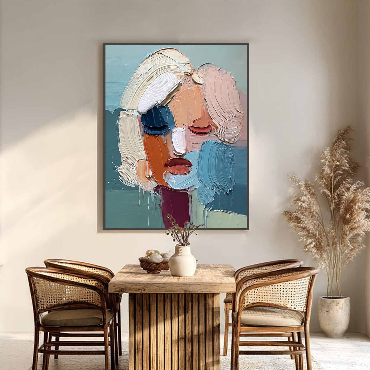 Visage Abstract Portrait | Thick Texture Impasto Oil Painting