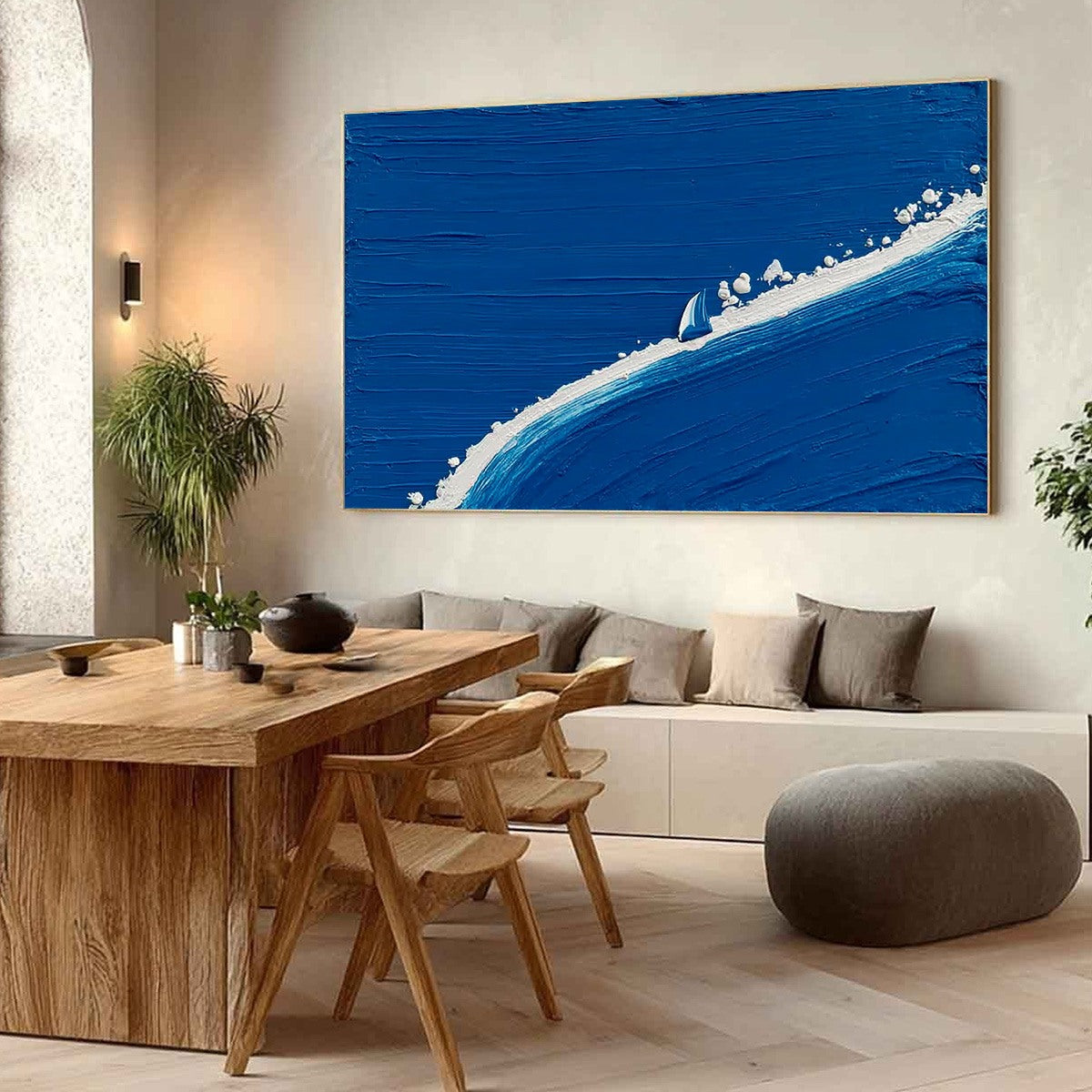 Voyage | Minimalist Textured Seascape Oil Painting Wall Art