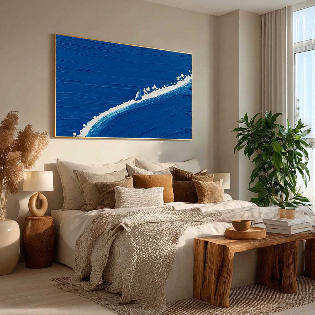 Voyage | Minimalist Textured Seascape Oil Painting Wall Art