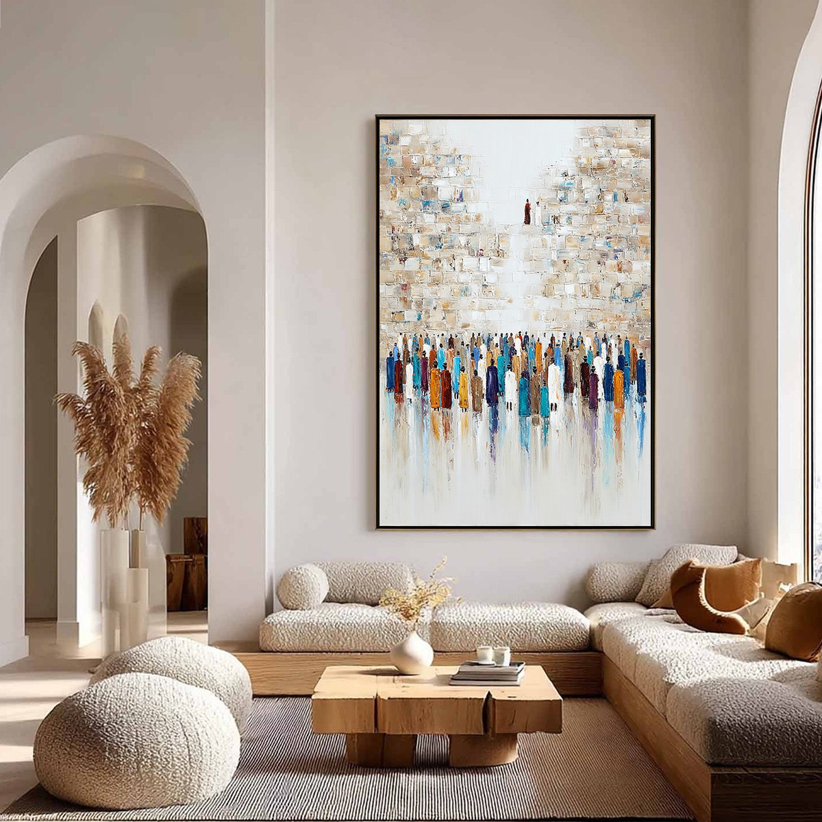 WALL OF AGES: Textured Impasto Painting of a Historic Pilgrimage