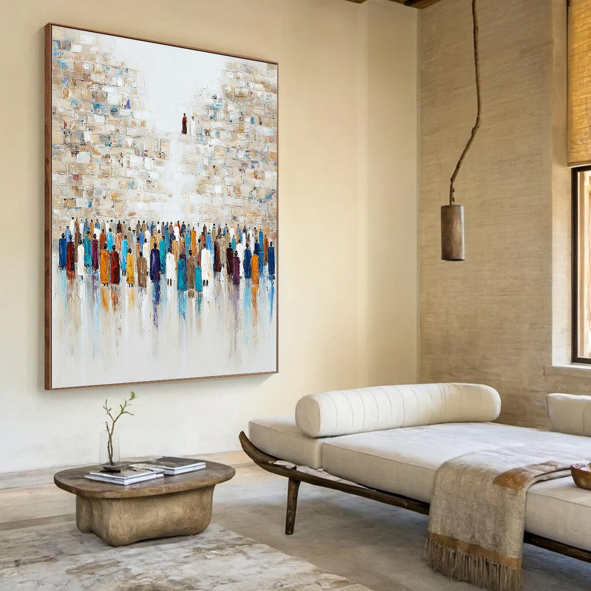 WALL OF AGES: Textured Impasto Painting of a Historic Pilgrimage