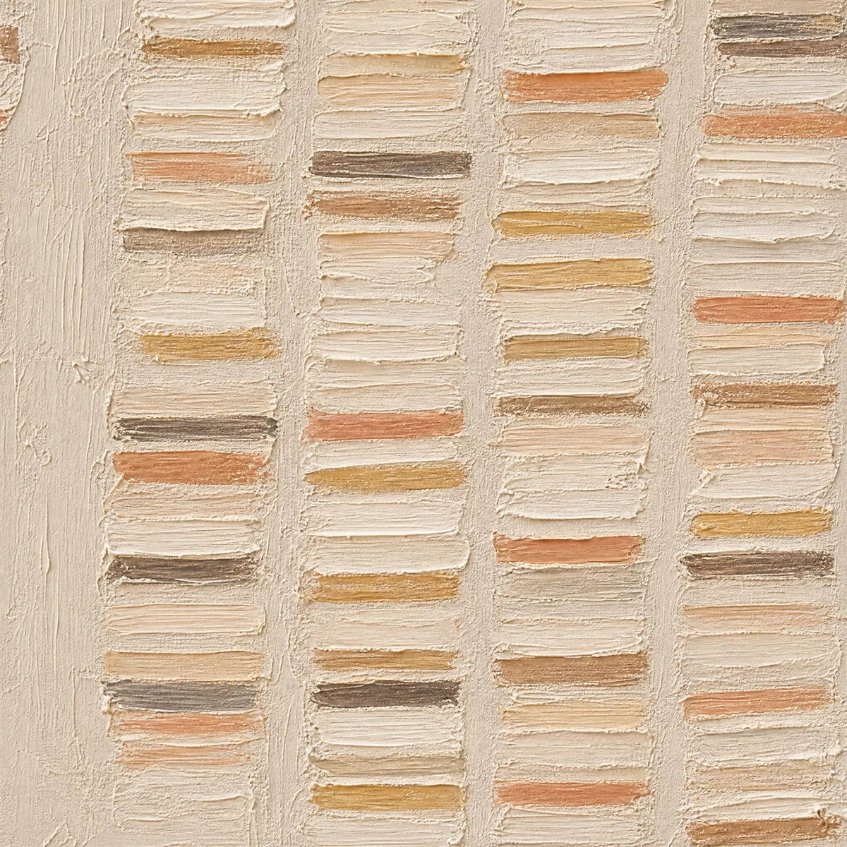 WARM STONE GEOMETRY: Warm Beige Geometric Texture Painting
