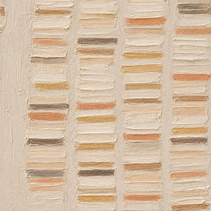 WARM STONE GEOMETRY: Warm Beige Geometric Texture Painting