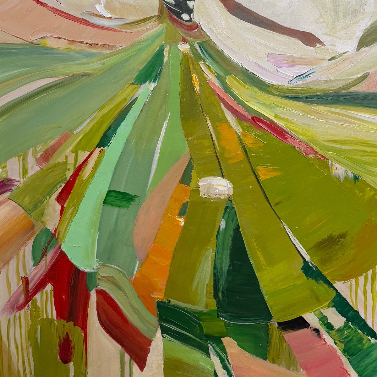 WHIRLWIND OF COLOR: Abstract Figurative Oil Painting of Dancer