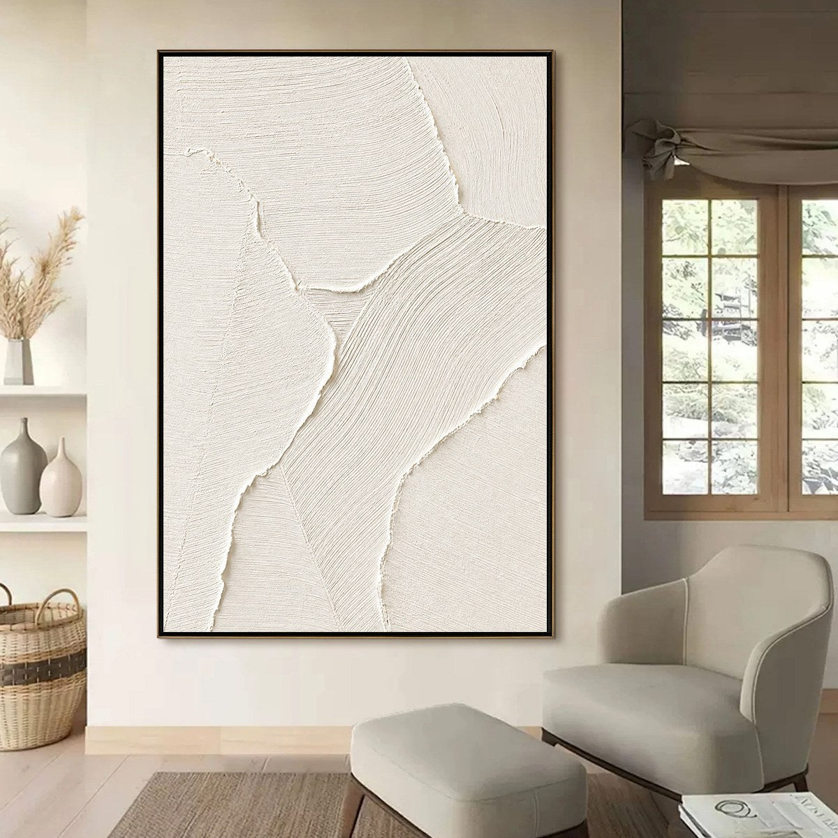 WHISPER: Wabi Sabi Style Textured Abstract Painting
