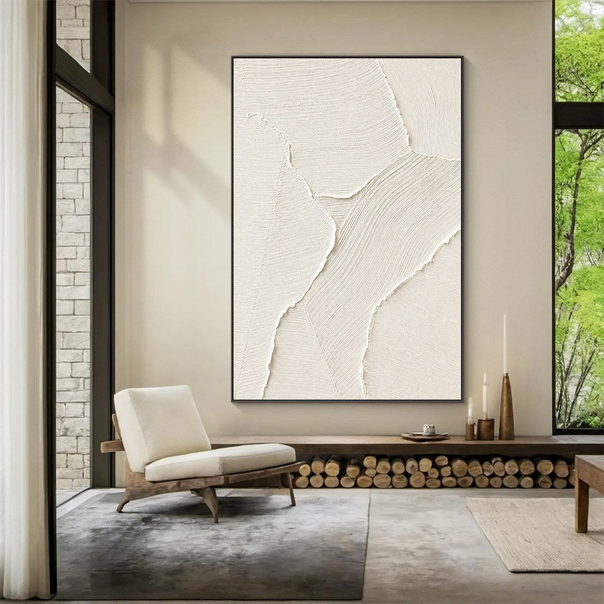 WHISPER: Wabi Sabi Style Textured Abstract Painting